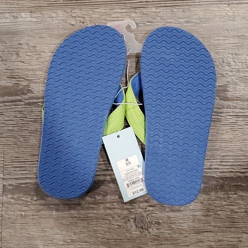 2/$15 Cat & Jack Sharks Sandals Size Large 4/5 & Medium 2/3